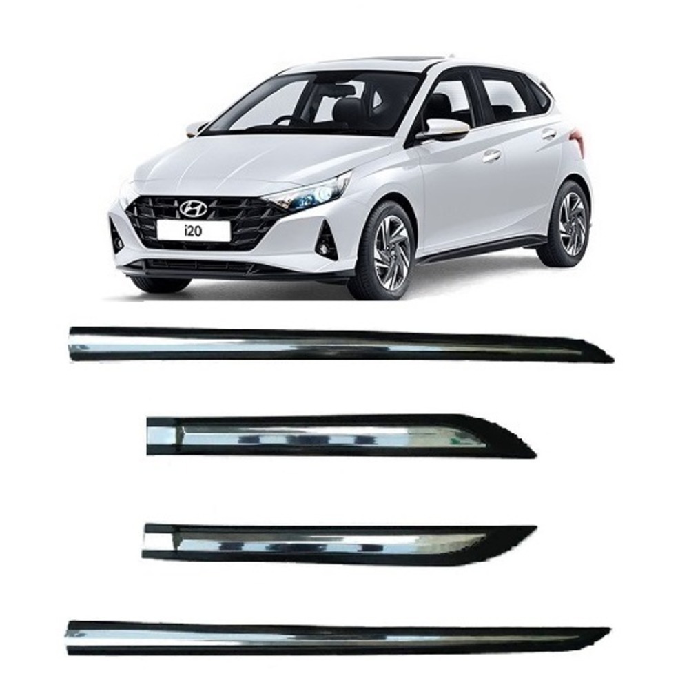 Door Side Beading For I20 new  - Silver & Black